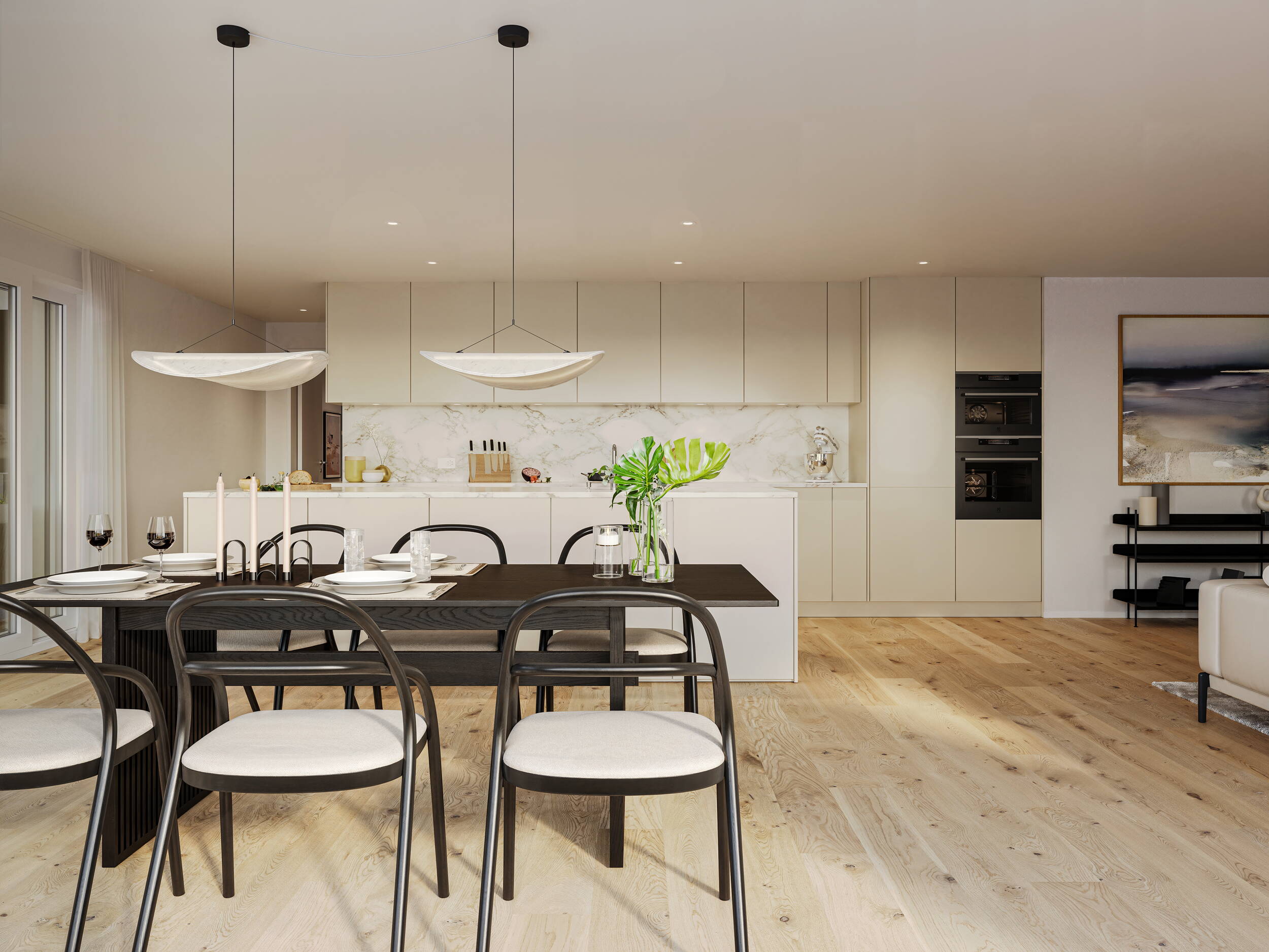 AmWald, Küche 4.5 Zimmerwohnung, Brügg AmWald, Küche 4.5 Zimmerwohnung, Brügg, UrbanCasa, Neubauprojekt